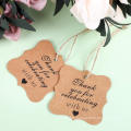 wholesale Thank you tag  with Jute Twines rope